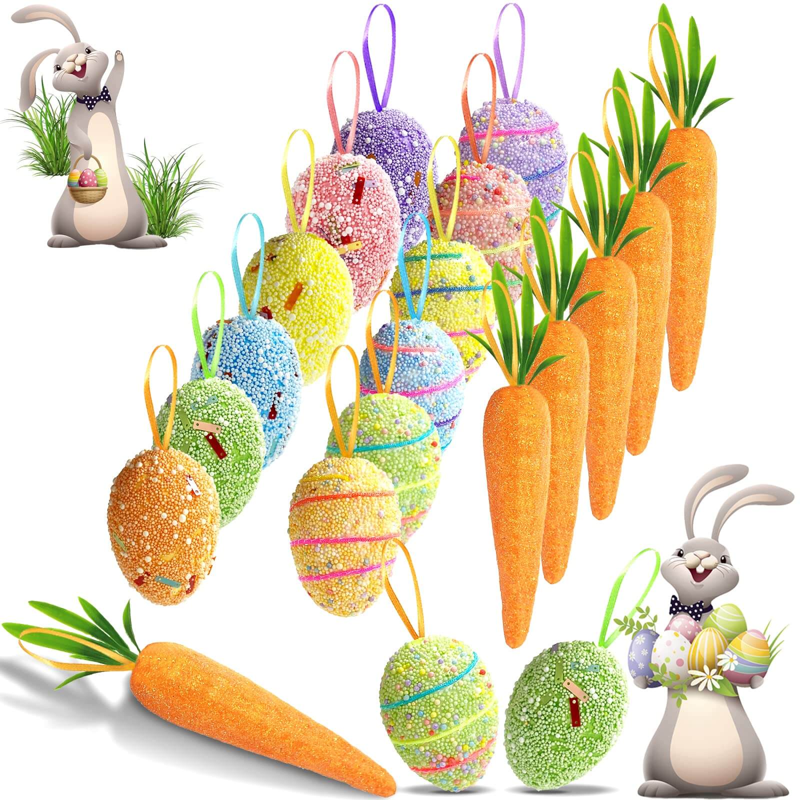 Easter Tree Ornament Set (18 PCS)