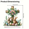 Acrylic 2D Flat Print Easter Cross DIY Desktop Diamond Art Kit for Bedroom Table