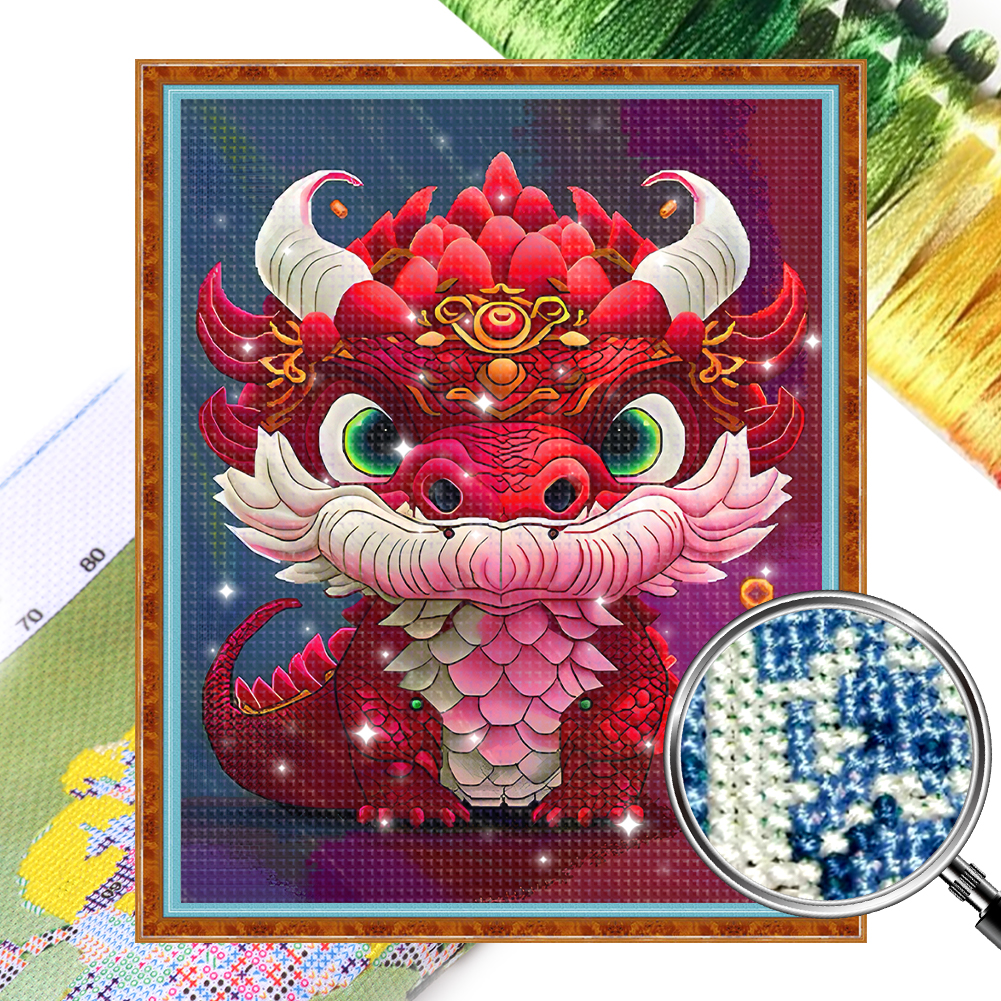 Lucky Dragon Full 11CT Pre-stamped Canvas(52*65cm) Silk Cross Stitch