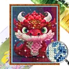 Dragon-11CT Stamped Cross Stitch Silk Thread 52*65cm/20.47*25.59in(Big Size)