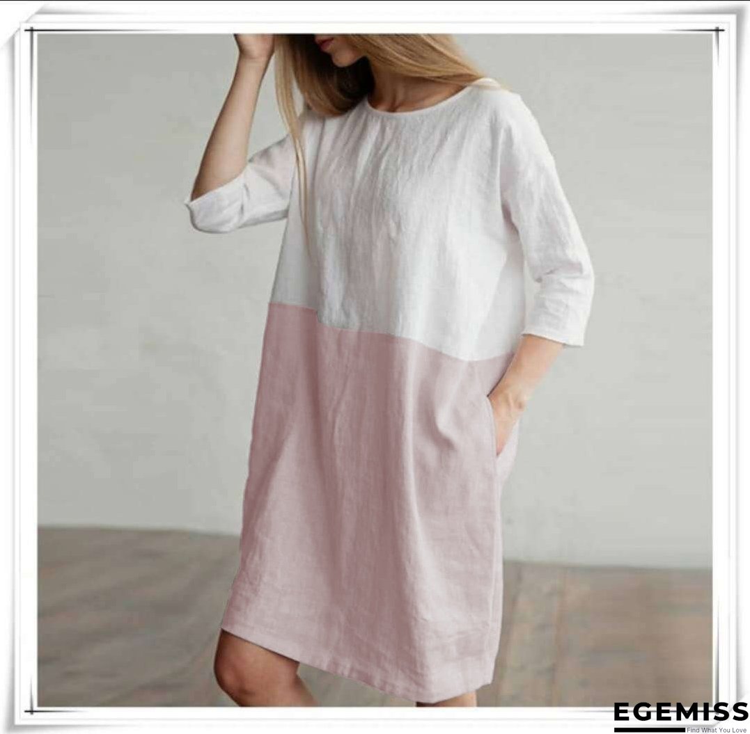 Casual Color Patchwork Tunic | EGEMISS