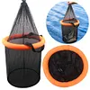Floating Fishing Bait Basket Mesh Collapsible Fish Keeper Live Fish Net Cage