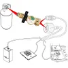 Propane Tank Adapter with Gauge Convert POL LP Tank Service Valve to QCC1/Type 1