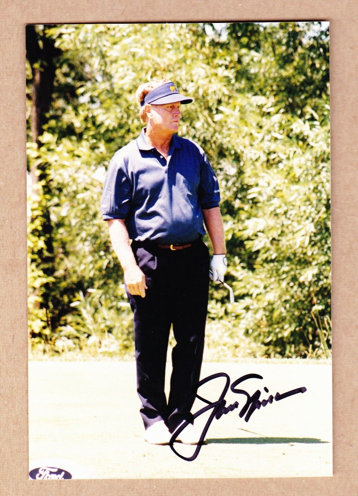 Jack Nicklaus signed 4x6 inch color golf Photo Poster painting #1