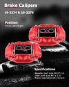 cciyu 19-3274 19-3275 Front Left & Right Disc Brake Calipers Assembly For Toyota For Sequoia 2008-2015,For Toyota For Tundra 2007-2015