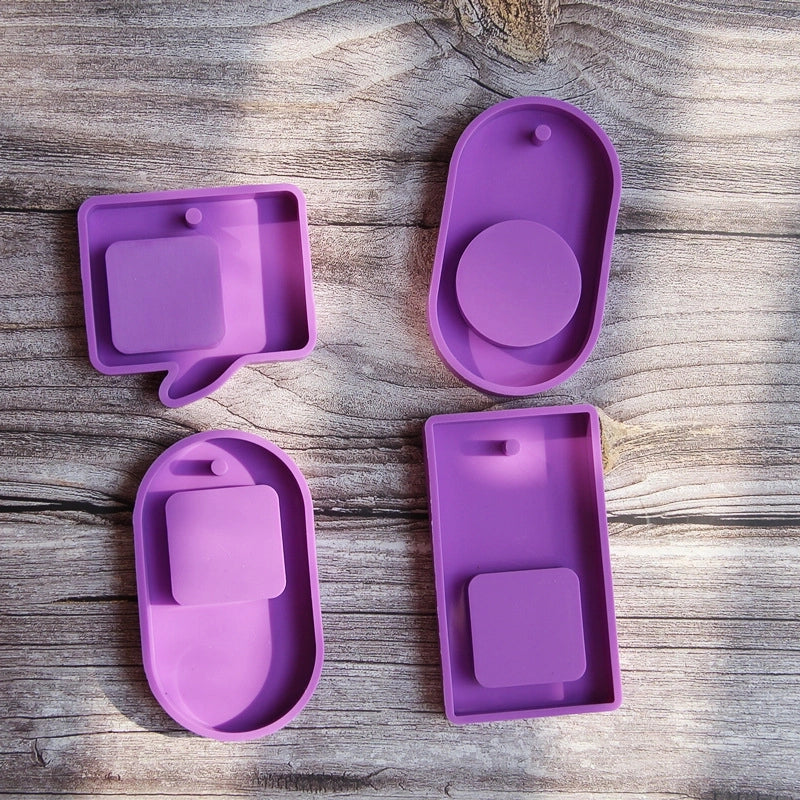 Youyou Mold Quicksand Hollow Micro Landscape DIY Tag Glue Drop Mold Gypsum Aromatherapy Car Pendant Mold