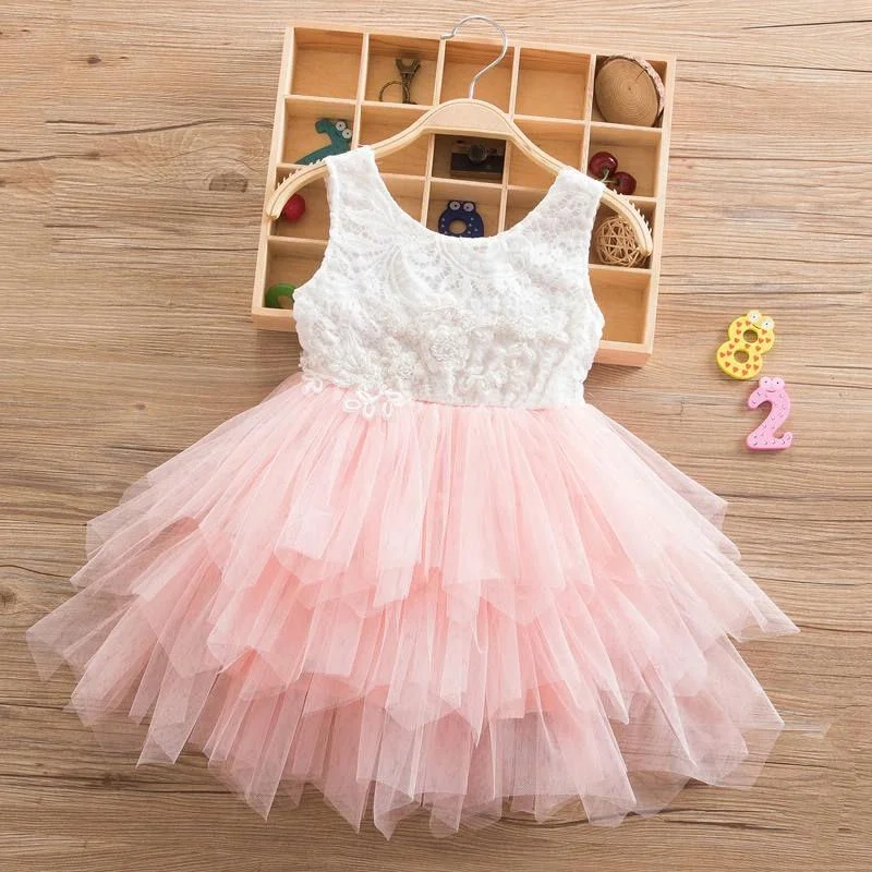 1st Birthday Dress Baby Baptism Clothes 1 2 3 Years Toddler Girl Party Wear Backless Cotton Infant Baby Girl Christening Gown