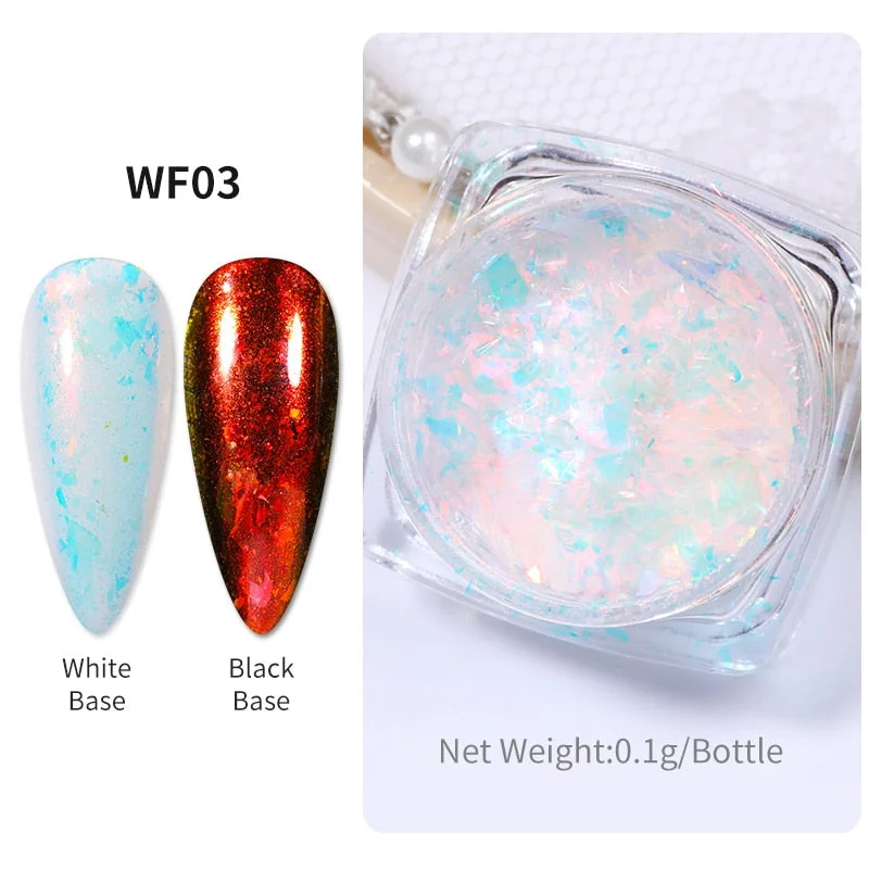 Crystals Aurora Nail Powder Iridescent Glitter Fire Opal Star Nail Art Cloud Flakes Chrome Powder Paillettes Nail Sequins-Nail Inspo