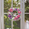 Acrylic Special Shape Tulip 5D Diamond Painting Wreath Clock for Wall Decor