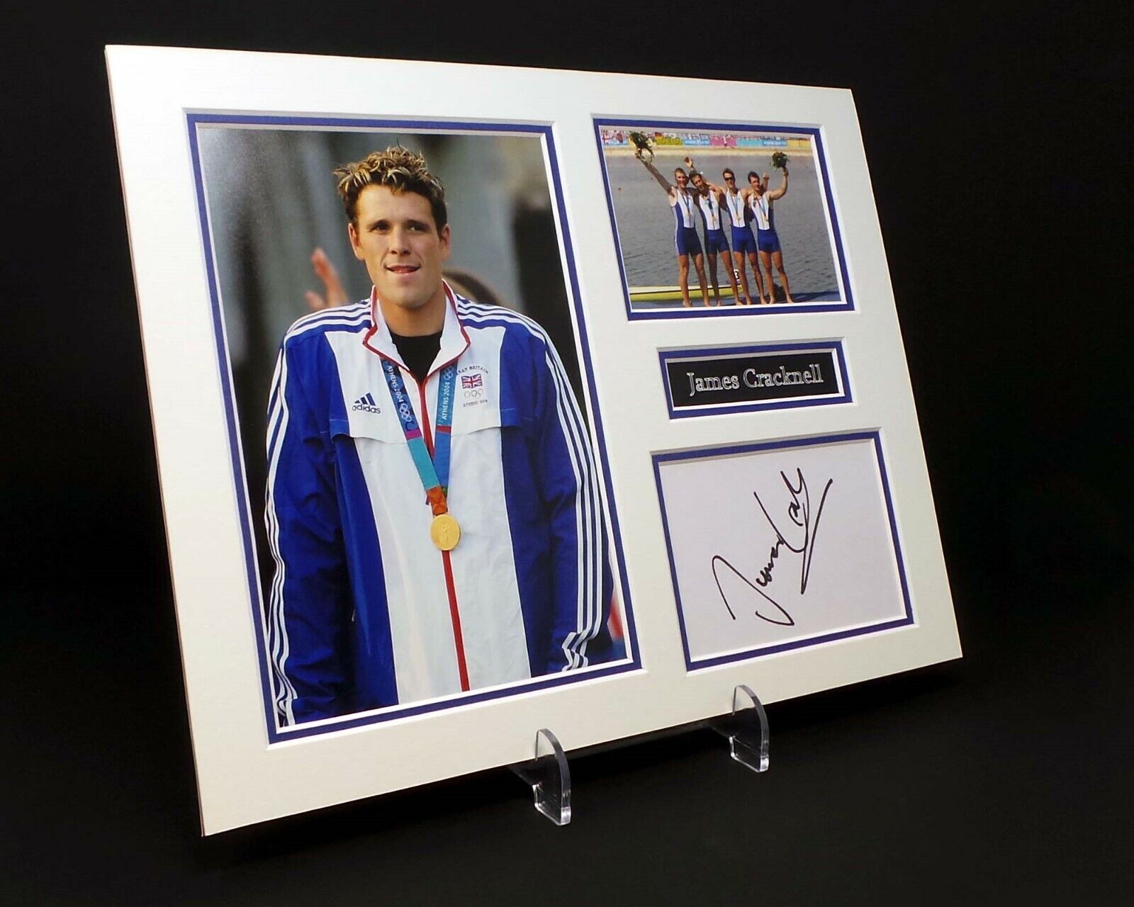 James CRACKNELL Signed Mounted Photo Poster painting Display AFTAL Olympic Gold Medalist Rower