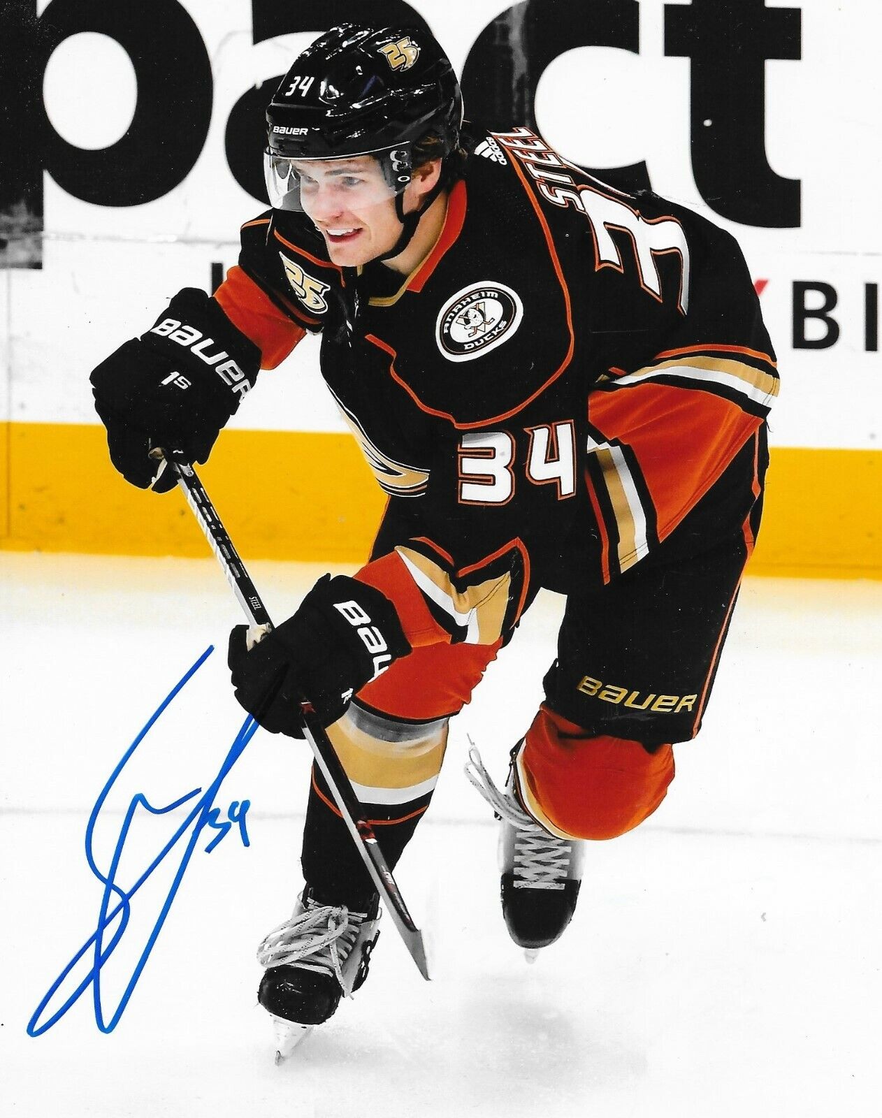 Sam Steel signed Anaheim Ducks 8x10 Photo Poster painting autographed