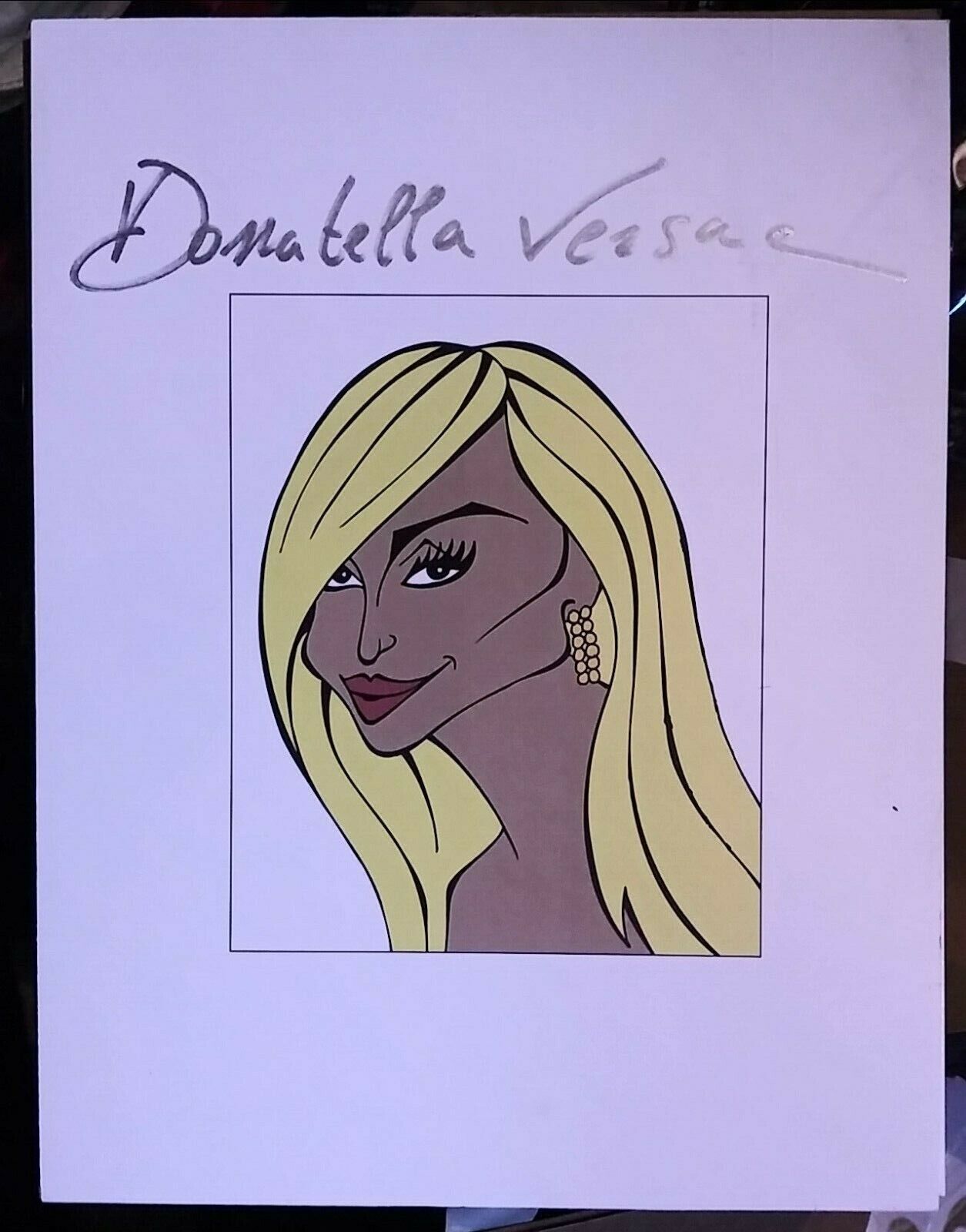 Donatella Versace signed 8x10