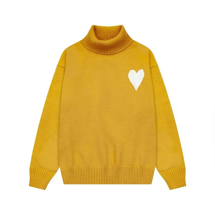 Sweater Love Turtleneck Autumn Spring Winter Knitted Sweater 