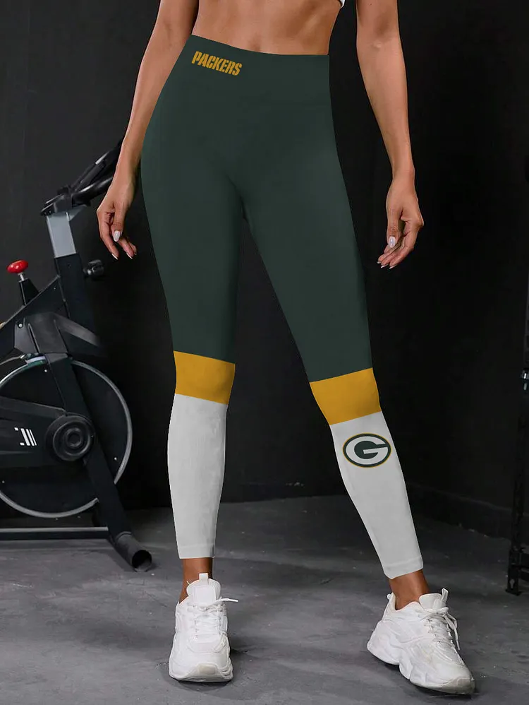 Green Bay Packers High Waist Push Up Printed Leggings