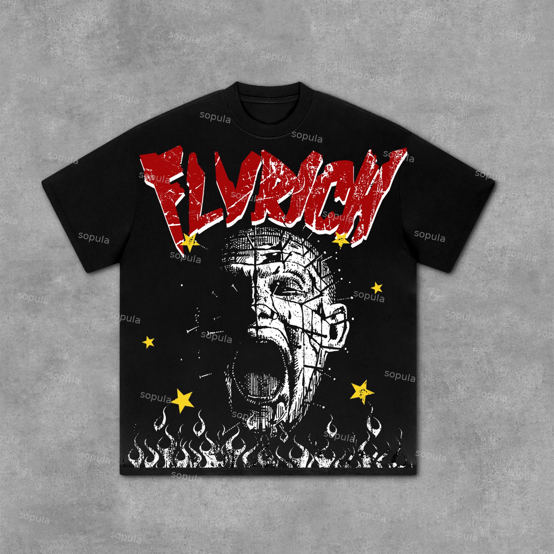 Mummy Fly Rich Vintage Graphic Print Cotton T-Shirt - SOPULA