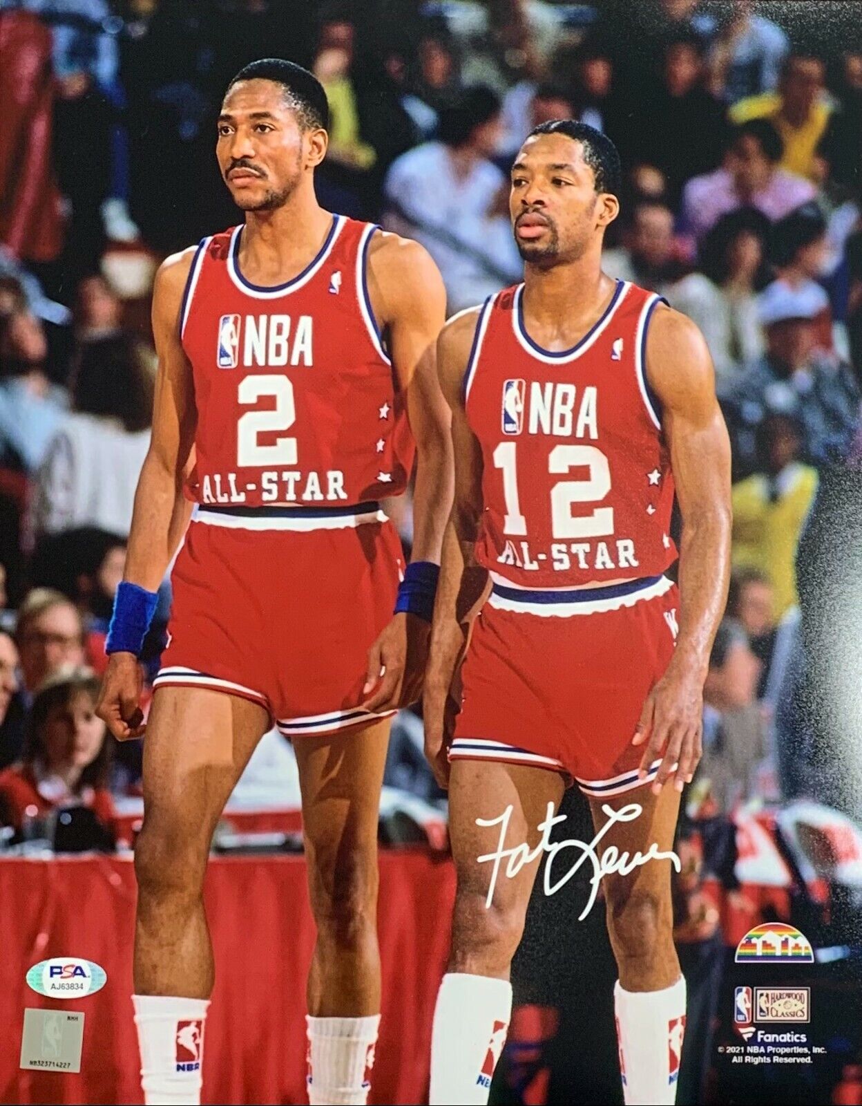 Fat Lever autographed signed 11x14 Photo Poster painting NBA All Star PSA COA