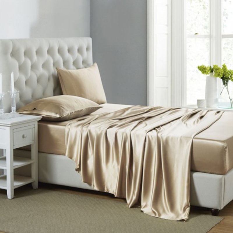 Soie Plus Parure de drap en soie 4 pièces