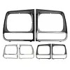 1 Pair Headlight Frame 5EM72SW1 Headlamp Bezel Cover for Jeep Cherokee 1998-2002
