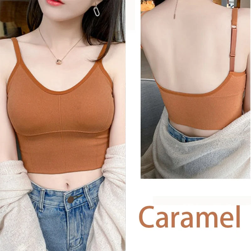 FINETOO Sexy Backless Bralette Active Bra For Women Seamless Padded Bra Women Lingerie Cotton Wireless Long Tops Brassiere Bra