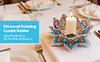 Blau-Orange-Lotus-Kerzenst&auml;nder DIY-Diamant-Kunstschreibtisch-Ornamente f&uuml;r Wohnaccessoires