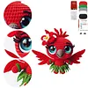 Fiery Red Crochet Kit &ndash; Colorful Bird DIY Stuffed Animal