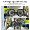 Rechargeable Dual Head Car Fan 3 Speeds 360 Degree Rotatable Vehicle Rear Headrest Fan for Universal Cars SUV Sedan Trucks