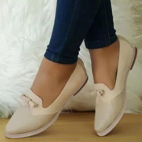 Women's Bowknot Pointed Toe Low Heel Loafers -loafers