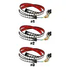 Truck Tailgate Strip Light Waterproof Red Amber Turn Signal Lighting Strips with 4-Pin Connector for Pickup Trucks SUV Car Work
