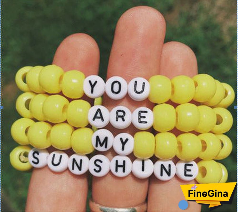 Personalized Saying Alphabet Bead Word Kandi Bracelets