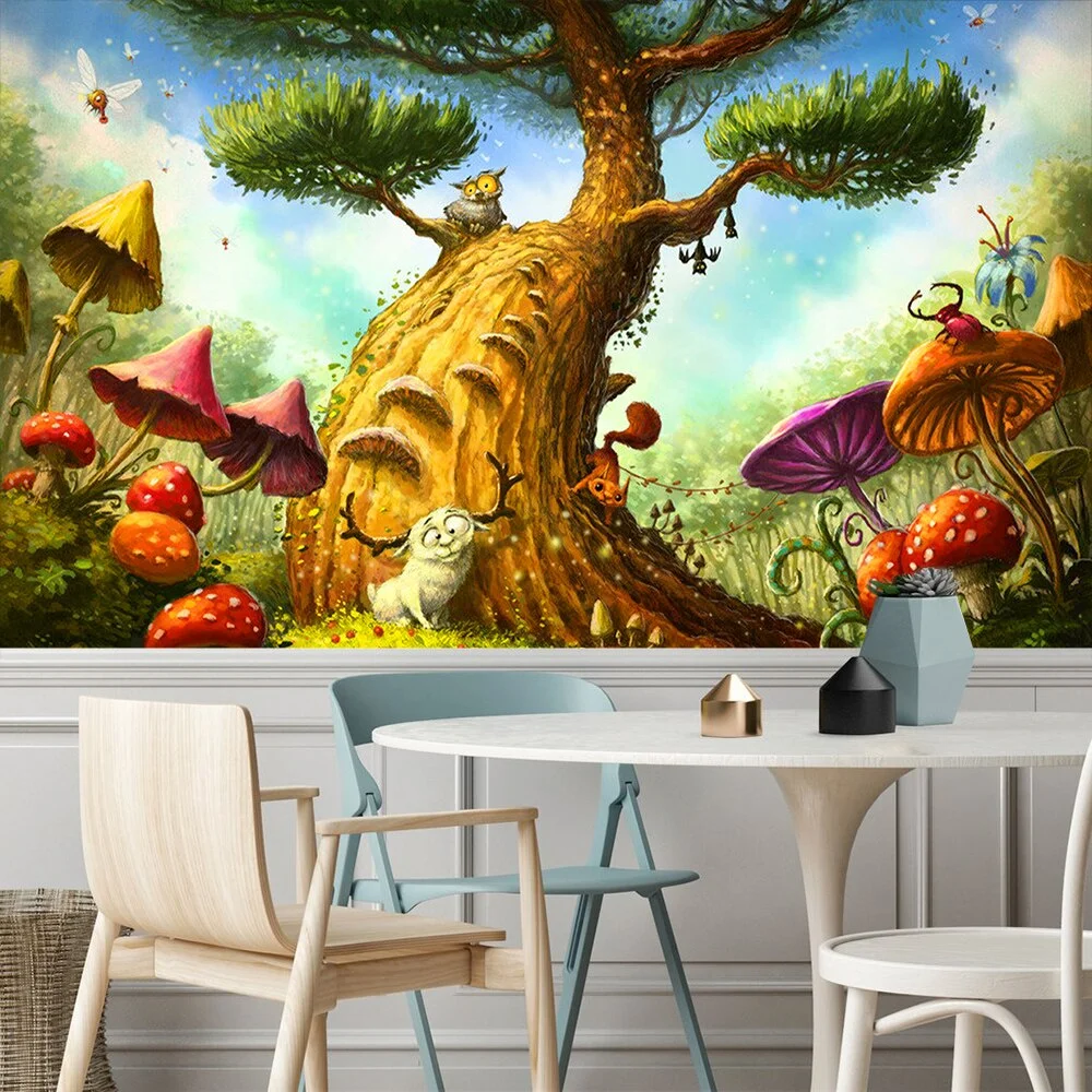 Wishing Trees 3D Print Tapestry Wall Hanging Psychedelic Decorative Wall Carpet Bed Sheet Bohemian Hippie Ancient Trees