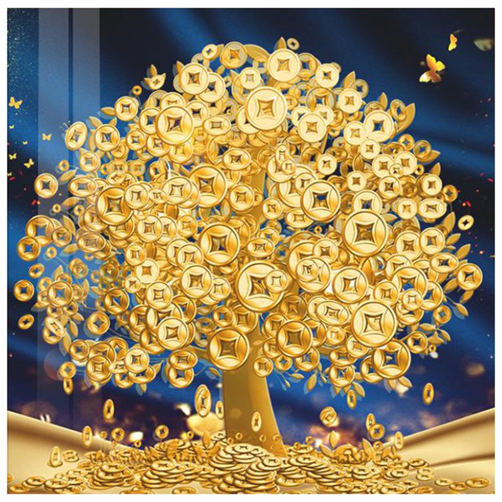 Diamond Painting - Full Round - Money Tree(30*30cm)