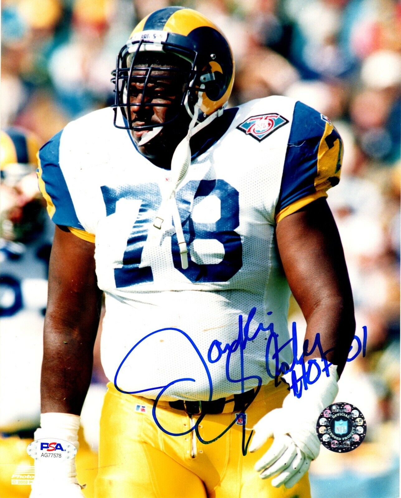 Jackie Slater autographed signed inscribed 8x10 Photo Poster painting Los Angeles Rams PSA COA