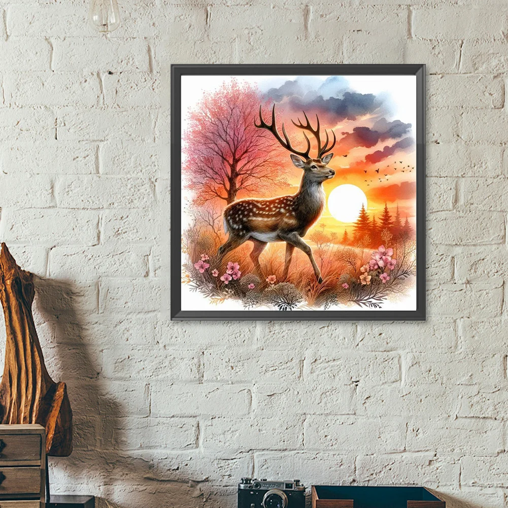 Diamond Painting - Full Round Drill - Deer(Canvas|40*40cm)
