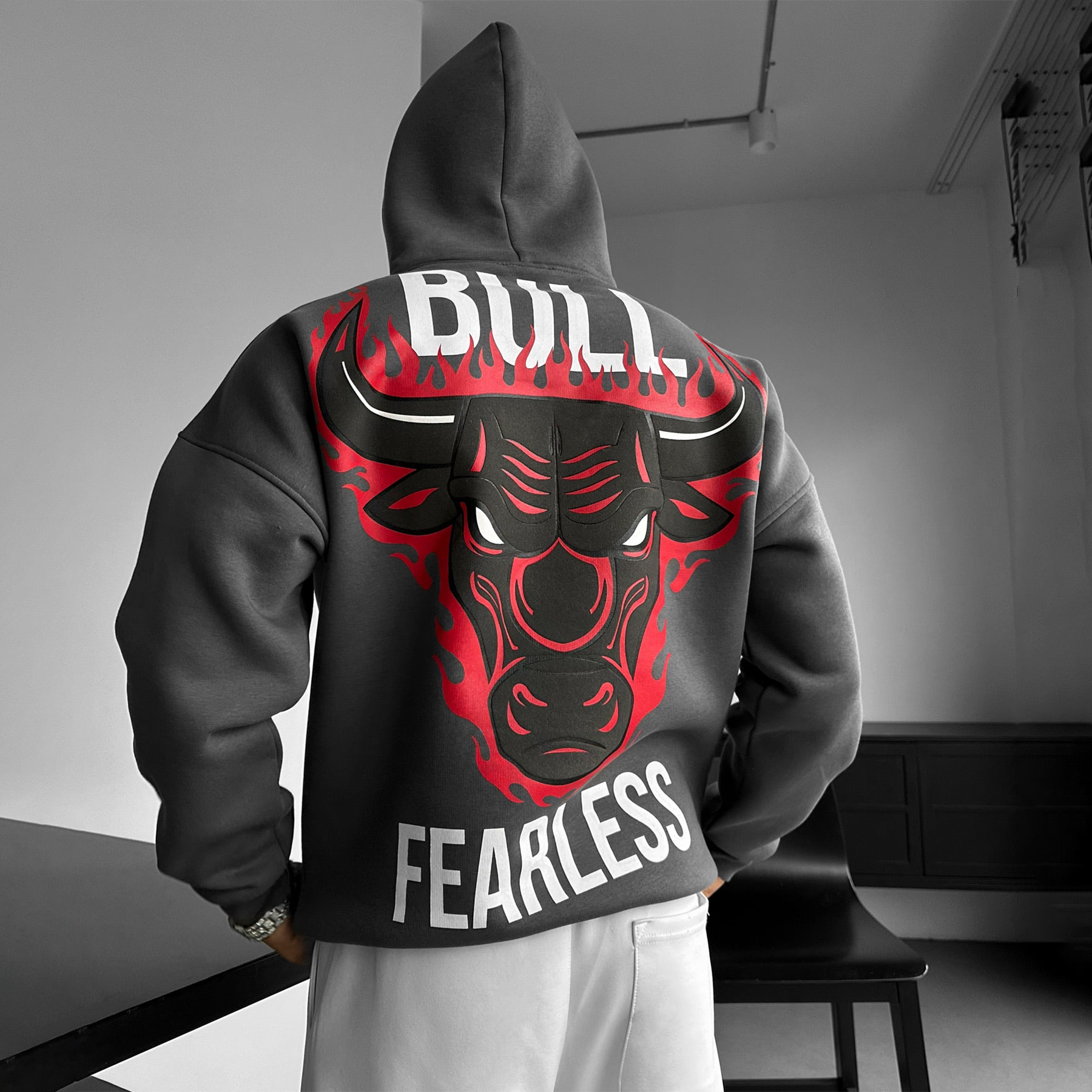 Oversize Bull Fearless Hoodie