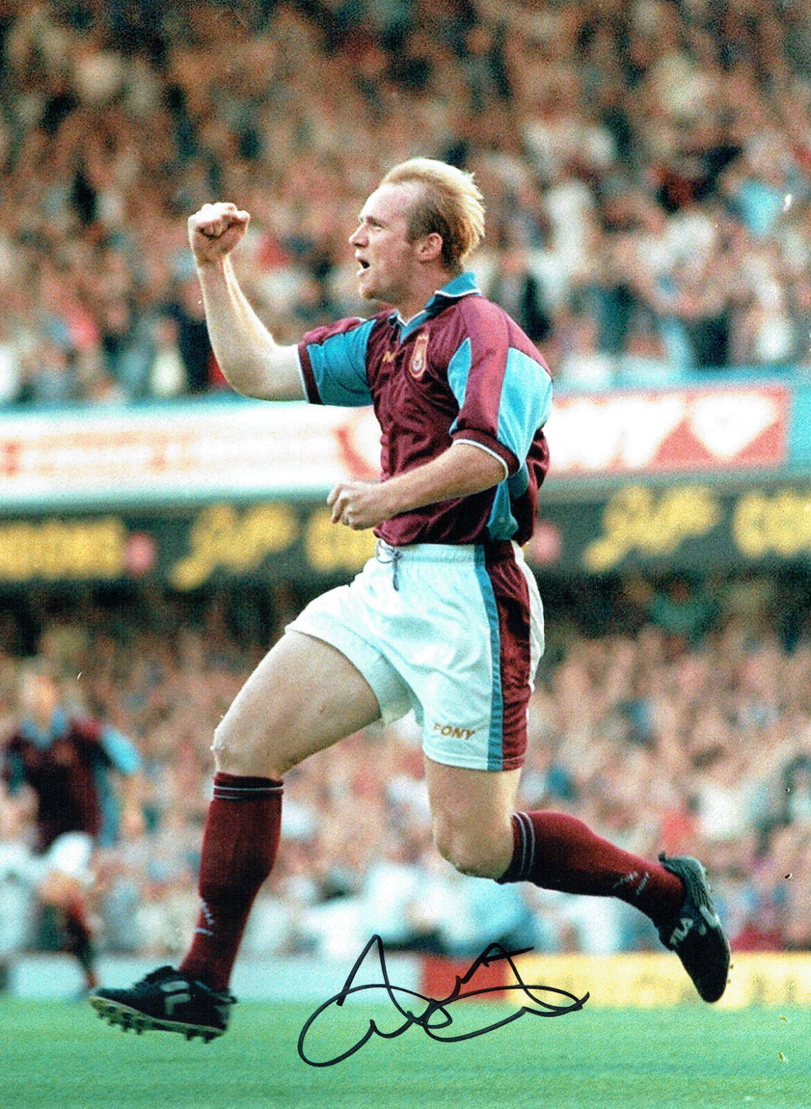 John HARTSON SIGNED West Ham United RARE 16x12 Photo Poster painting Autograph COA AFTAL