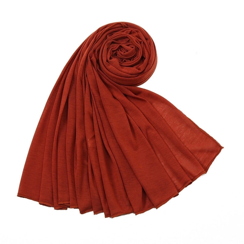 Women’s Minimalist Solid Color Mercerized Cotton Winter Scarves