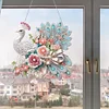 (US Local)Acrylic Special Shape Peacock 5D DIY Diamond Painting Dots Pendant for Window