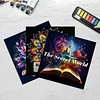 3PCS Secret World Coloring Book Set Mindfulness Art Books for Adults 