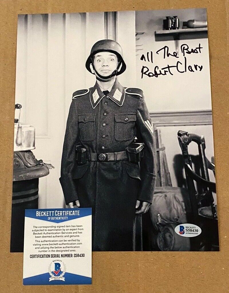 ROBERT CLARY SIGNED HOGAN'S HEROES 8X10 Photo Poster painting BECKETT CERTIFIED