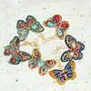 6pcs DIY Butterfly Full Drill Special Shaped Diamond Painting Keychain Gift