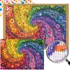 (US Only)Flower Partial AB Diamond Round Drill DIY Diamond Painting Kit Decor 70x50cm