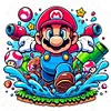 Super Mario-11CT Stamped Cross Stitch 40*40cm/15.75*15.75in tapestrymarket