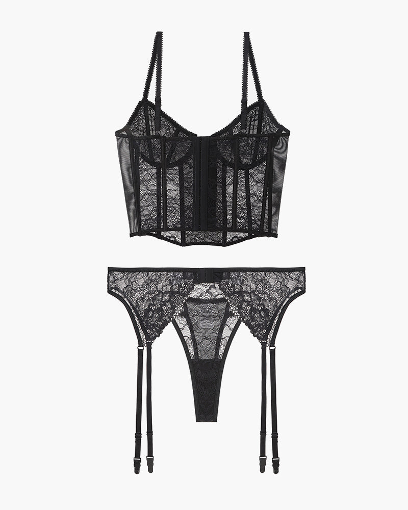 Lovingerie - Push Up Corset Bra and Panty Sets