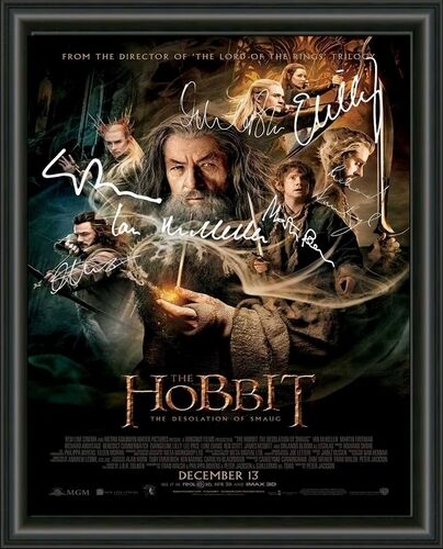 The Hobbit Desolation of Smaug - A4 CAST SIGNED Photo Poster painting POSTER -  POSTAGE