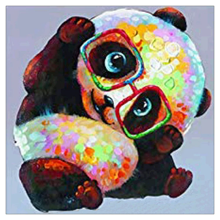 Oil Panda 11CT Printed Cross Stitch Kits (40*40CM) fgoby