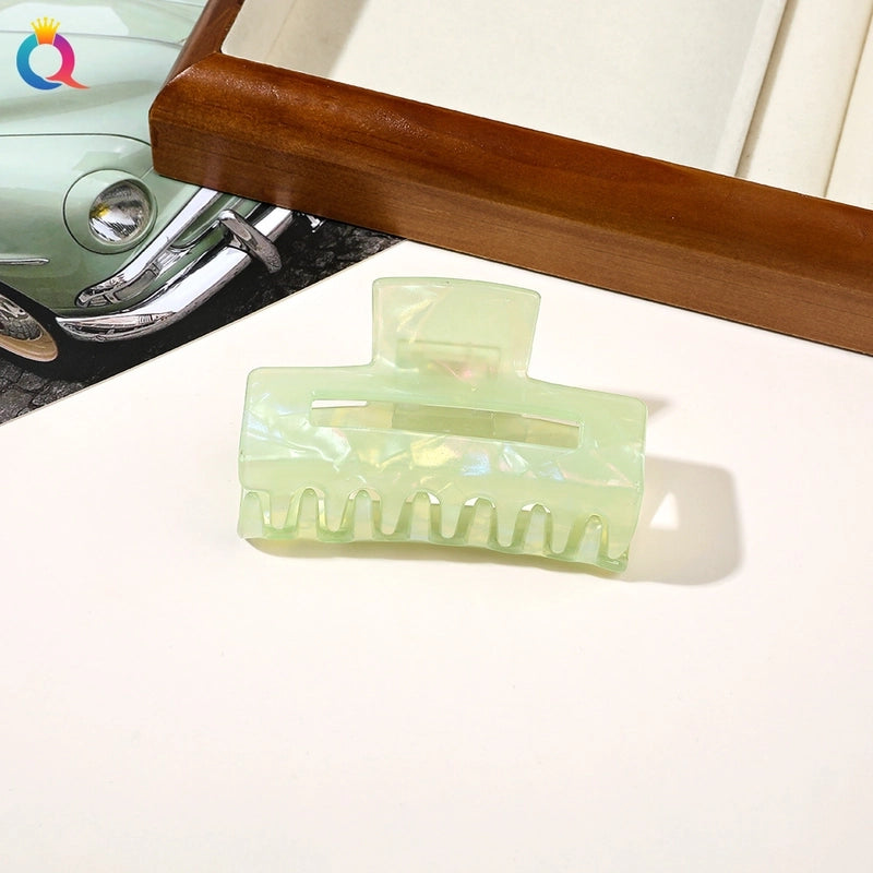 Women’s Minimalist Classic Style Solid Color PVC Hair Claws