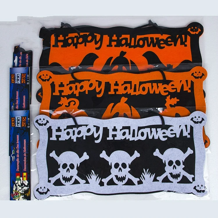 2 PCS Halloween Creative Bat Bone Decoration Pendant Doorplate (Pumpkin) 2 PCS Halloween Creative Bat Bone Decoration Pendant Doorplate (Pumpkin)