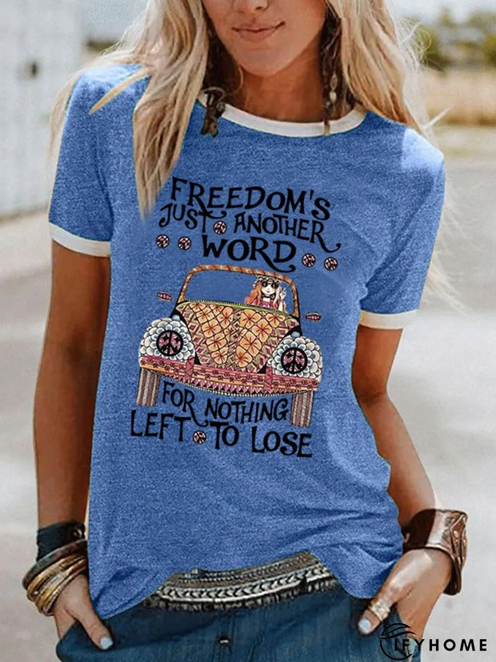 Printed Short Sleeve Casual Modal T-shirt | IFYHOME