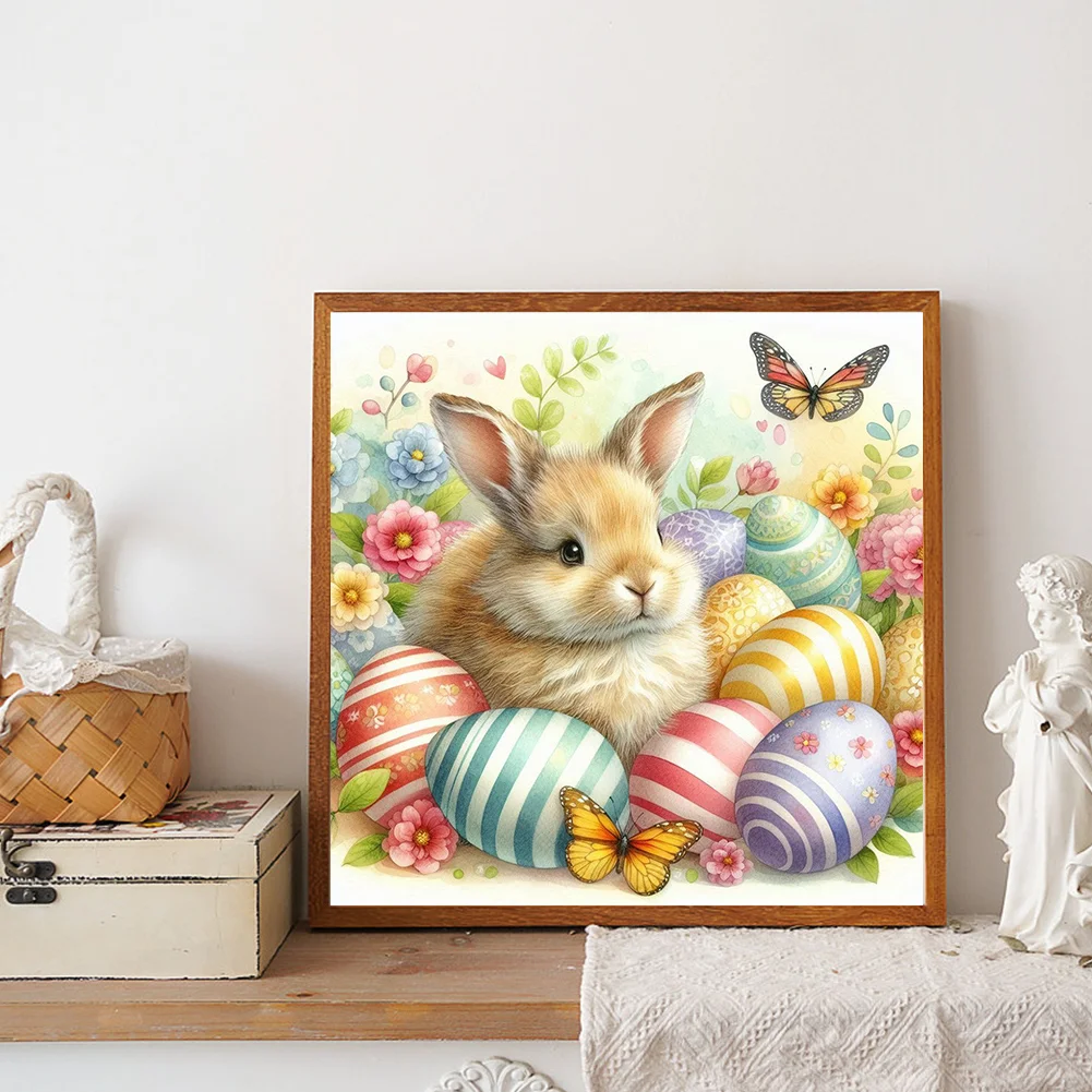 Diamond Painting - Full Round Drill - Easter Bunny(Canvas|30*30cm)