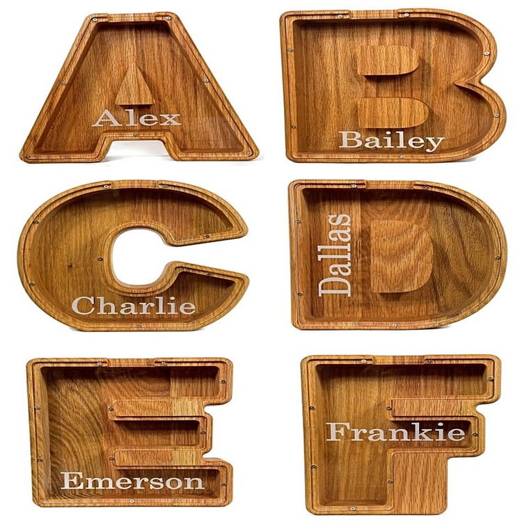 Personalized Boys/Girls Piggy Bank-Wood Gift For Kids (BUY 2 FREE SHIPPING)